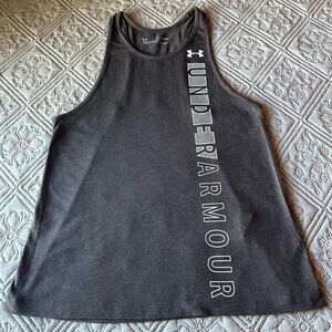 Under‎ Armour  HeatGear Dark Gray Razorback Tanktop Size XS